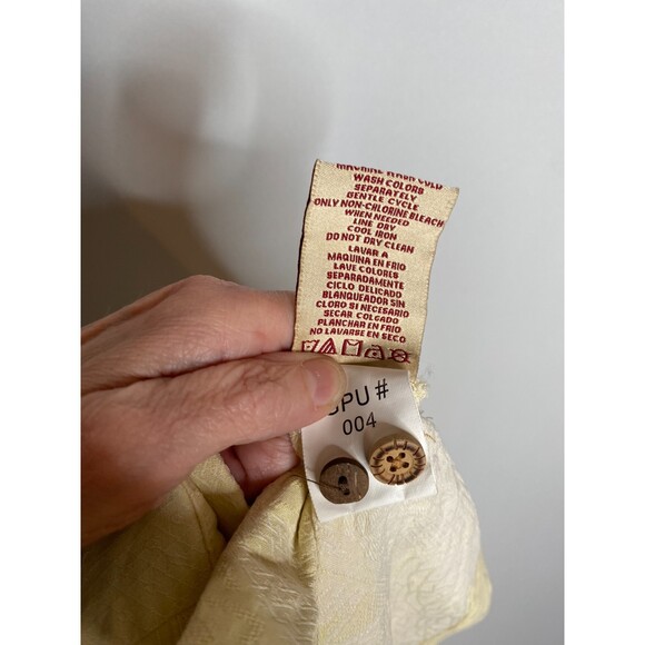 Jamaica Jaxx 100% Silk Hawaiian Tropical Embossed Design Yellow Mens Size XL - Picture 3 of 13